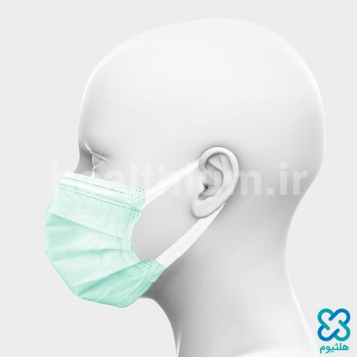 ماسک سه لایه جراحی با کش پهن سبز
